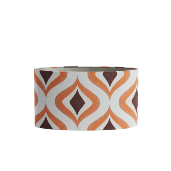 Retro oranje lampenkap patroon Light & Living Cookie - H 32 cm