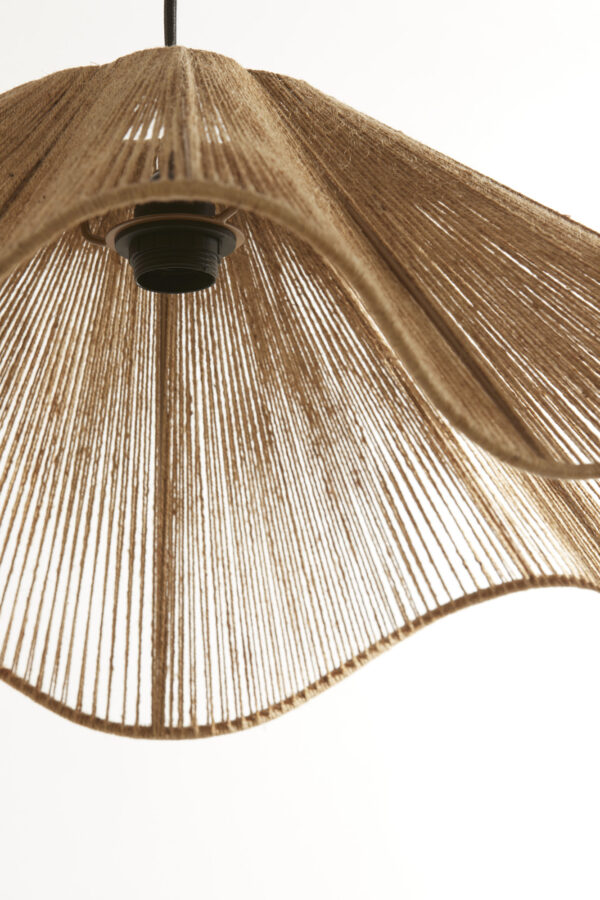 Hanglamp met geweven natuurlijke stof Light & Living Fodara - Ø 60 cm - Image 3