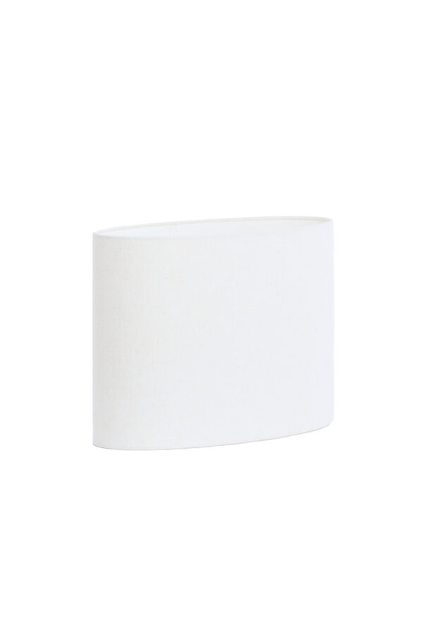 Witte cilindrische lampenkap stof Light & Living Livigno - H 32 cm - Image 3