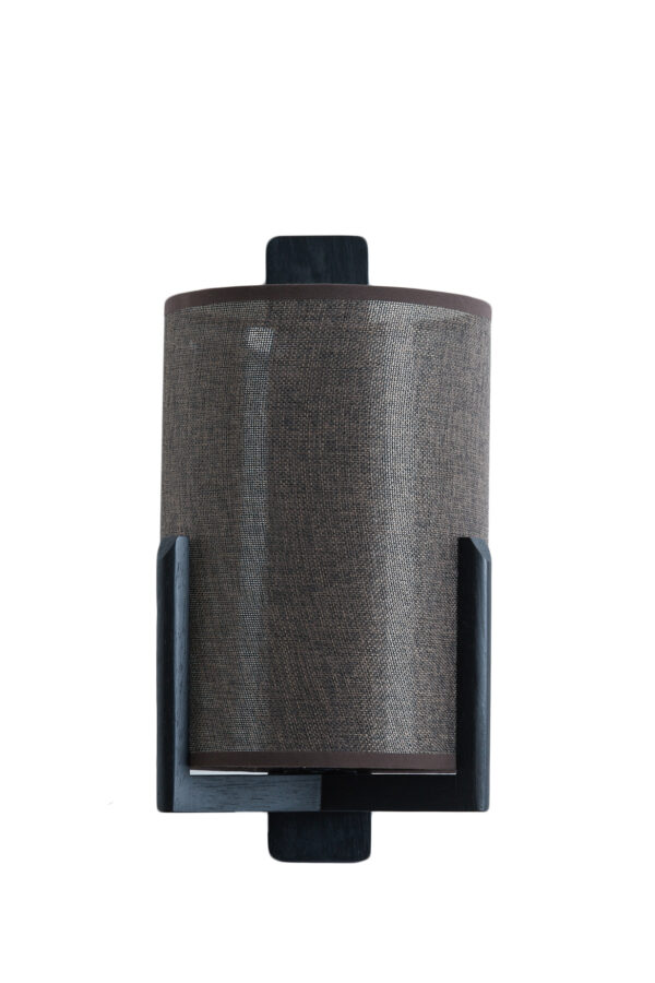 Bruine stoffen lampenkap cilindrisch Light & Living Litto - H 36 cm - Image 2