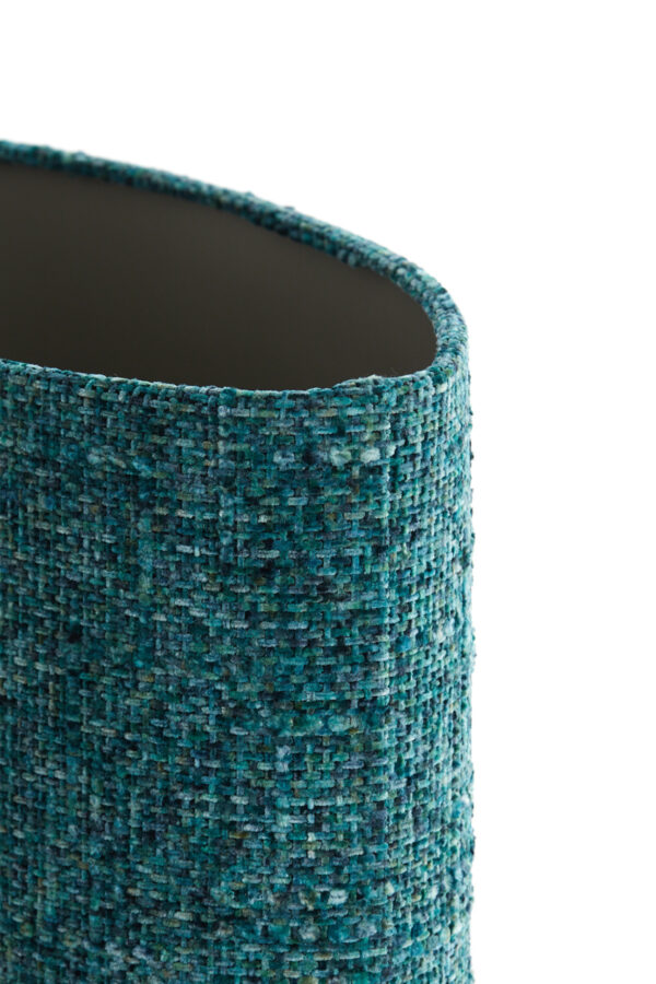 Cilindervormige turquoise lampenkap van stof Light & Living Osire - H 28 cm - Image 5