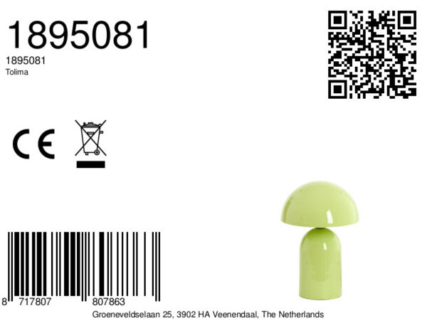 Groene paddenstoel lamp Light & Living Tolima - H 48 cm - Image 4