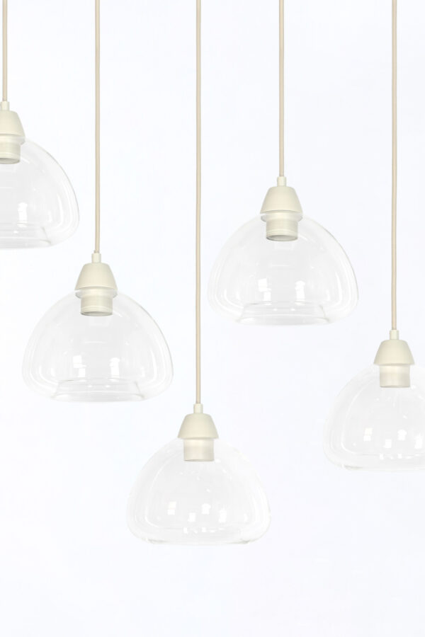 Set transparante glazen hanglampen Light & Living Bisho - B 120 cm - Image 5