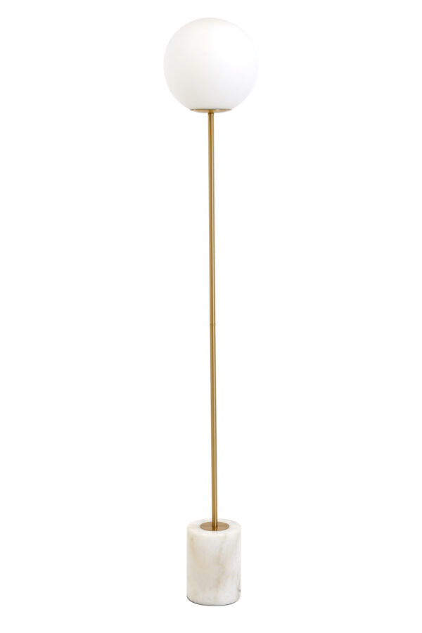 Klassieke vloerlamp met wit glazen bol Light & Living Medina - H 156 cm - Image 2