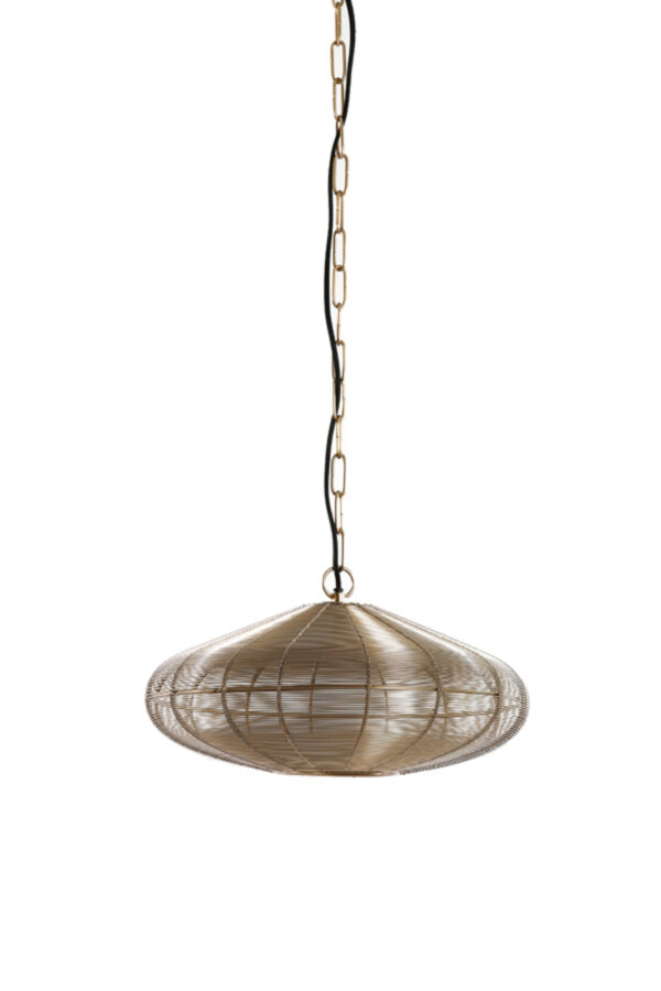 Gouden hanglamp met draadstructuur Light & Living Bahoto - Ø 40 cm - Image 2