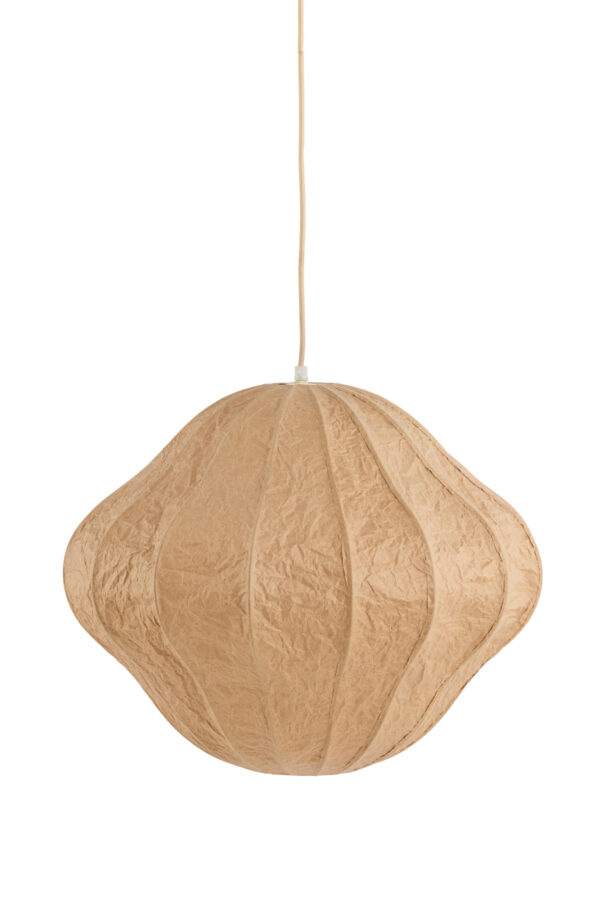 Beige papieren hanglamp met zachte vorm Light & Living Sukau - Ø 50 cm - Image 2