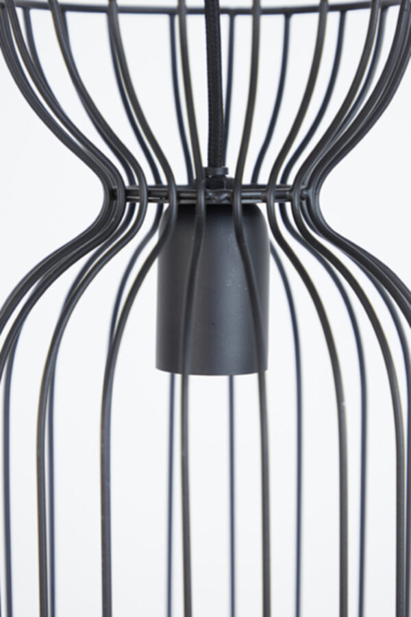 Zwarte metalen kooi hanglamp Light & Living Lazar - Ø 18 cm - Image 5