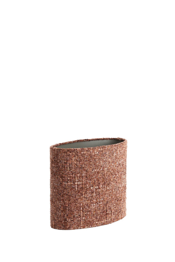 Cilindervormige lampenkap in bruine kleur Light & Living Osire - H 25 cm - Image 3