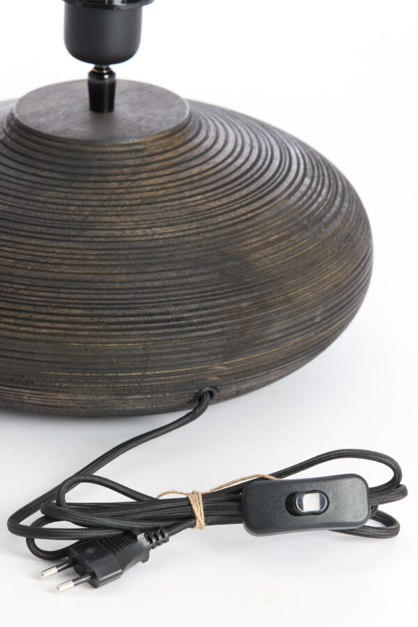 Kleine houten lampvoet donker Light & Living Khomai - H 23 cm - Image 4