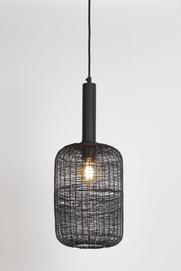 Cilindervormige zwarte draad hanglamp Light & Living Lekang - Ø 22 cm - Image 3