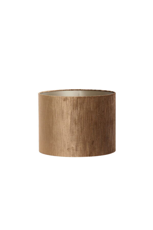 Gouden ribstof lampenkap Light & Living Flair - Ø 25 cm - Image 2
