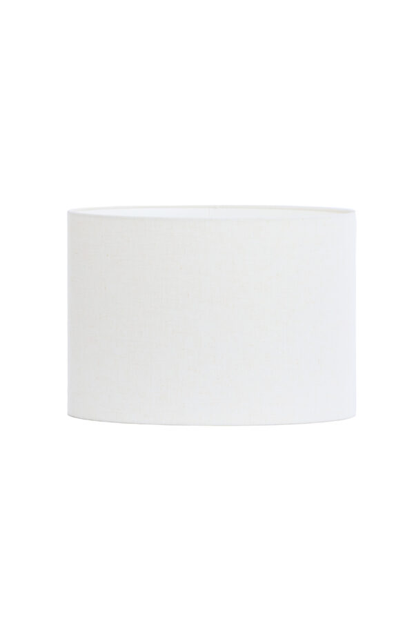 Witte cilindrische lampenkap stof Light & Living Livigno - H 32 cm - Image 2