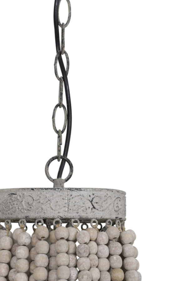 Naturel houten kralen hanglamp Light & Living Luna - Ø 35,5 cm - Image 6