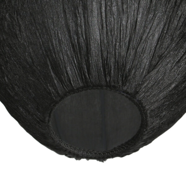 Zwart druppelkapje geribbeld textiel Mexlite - Ø 25 cm - Image 5