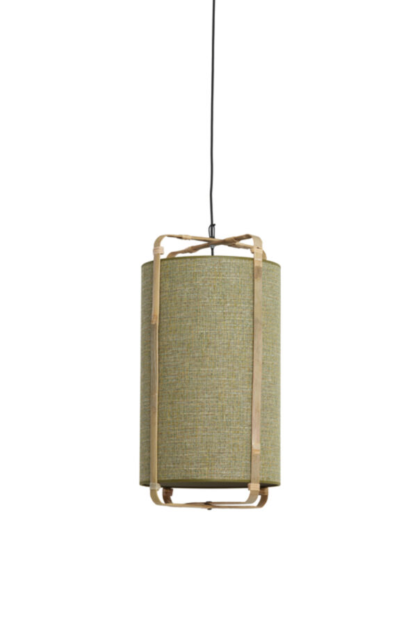 Groene cilindervormige hanglamp voor sfeer Light & Living Sendai - Ø 27 cm - Image 2