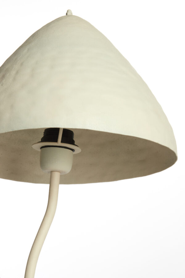 Witte japandi gebogen paddenstoel Light & Living Elimo - H 50 cm - Image 3