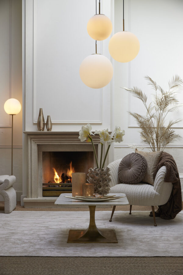 Klassieke vloerlamp met wit glazen bol Light & Living Medina - H 156 cm - Image 4