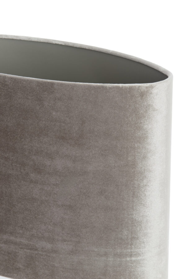 Taupe fluwelen lampenkap in cilindervorm Light & Living Palata - H 32 cm - Image 5