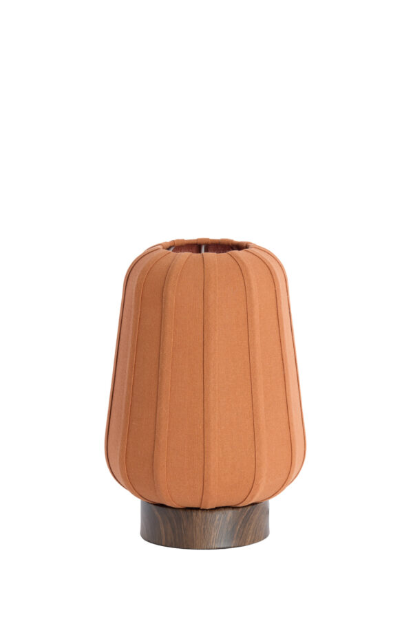 Oranje tafellamp kous-achtig textiel Light & Living Bibury - H 29 cm - Image 2