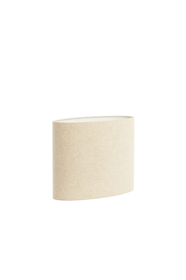 Beige cilindervormige lampenkap van stof Light & Living Livigno - H 28 cm - Image 3