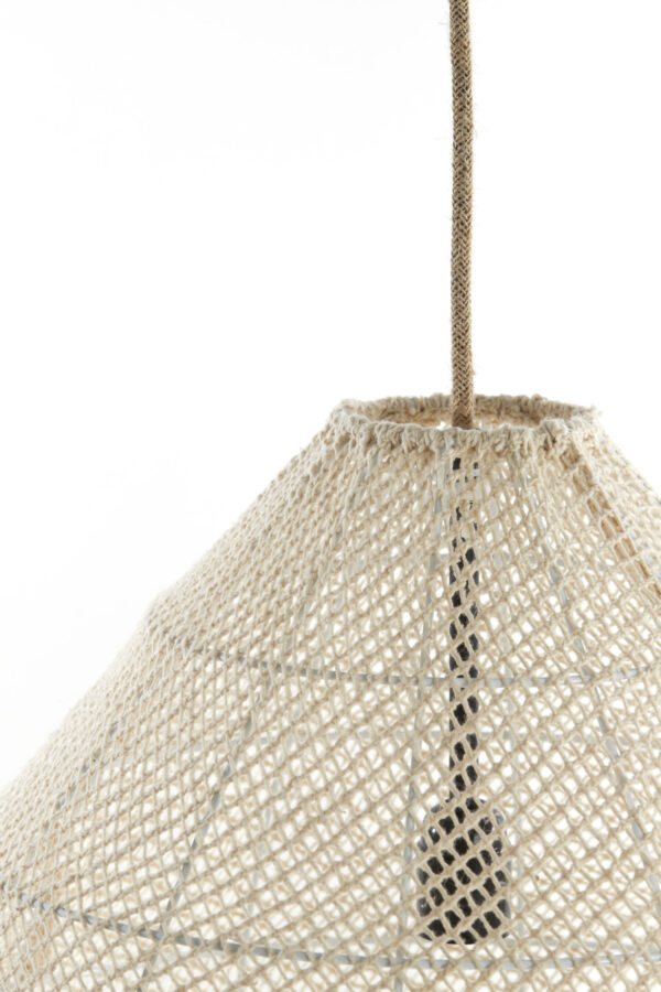Beige grof geweven hanglamp met rotan look Light & Living Makassar - Ø 50 cm - Image 6