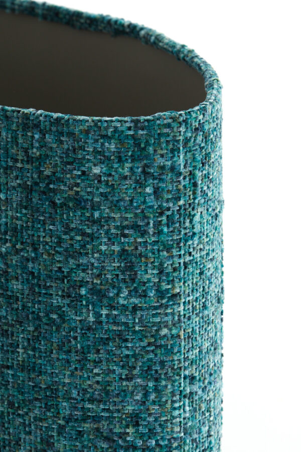 Turquoise stoffen lampenkap cilindervormig Light & Living Osire - H 32 cm - Image 5