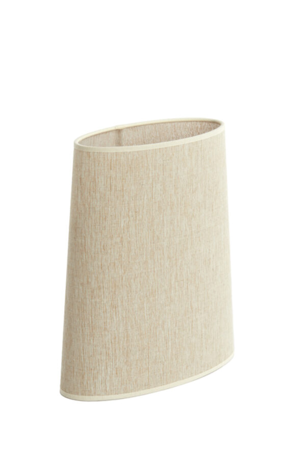 Cilindervormige lampenkap van beige stof Light & Living Breska - H 39 cm - Image 3