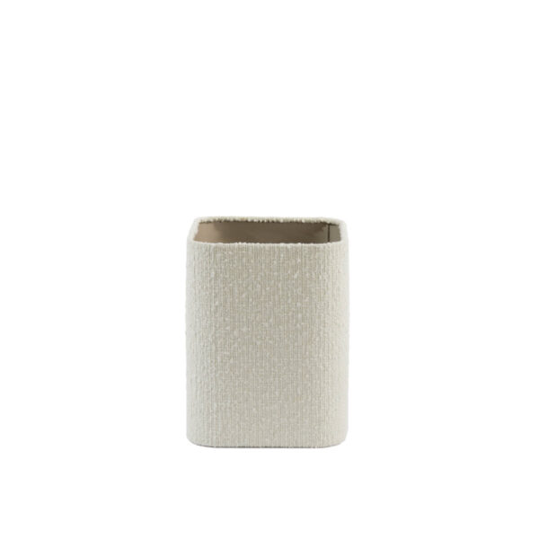 Crèmekleurige vierkante lampenkap Light & Living Bolero - H 26 cm