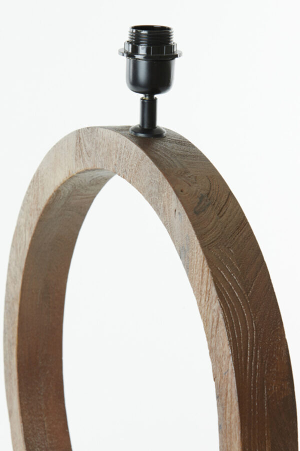 Klassieke houten lampenvoet circular Light & Living Tinar - H 64 cm - Image 5