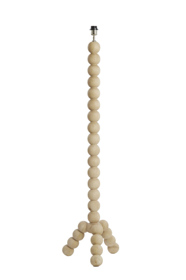 Houten kralen lampenvoet Light & Living Veglio - H 130 cm - Image 3
