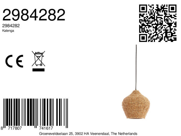 Houten kralen hanglamp naturel Light & Living Kalenga - Ø 21 cm - Image 8