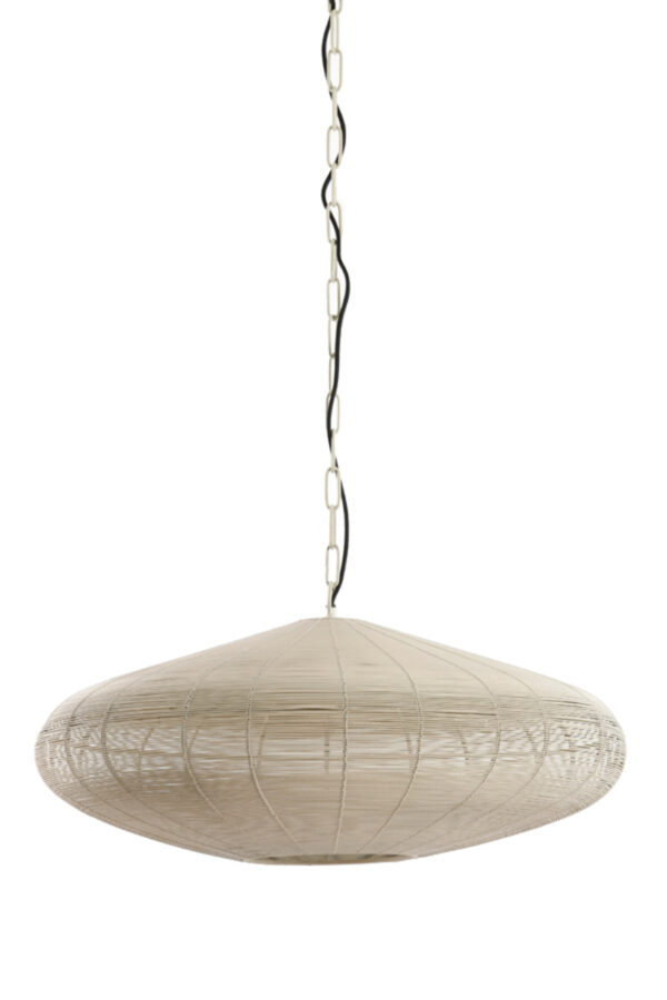 Hanglamp met linnen stoffen kap Light & Living Bahoto - Ø 60 cm - Image 2