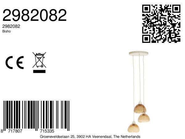 Glanzende gouden hanglamp compact Light & Living Bisho - B 30 cm - Image 7