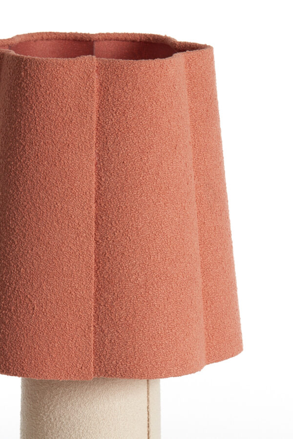 Tafellamp met roze lampenkap van stof Light & Living Musaby - H 50 cm - Image 5