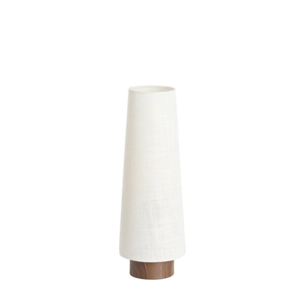 Linnen-achtige tafellamp wit kegelvormig Light & Living Howie - H 42 cm