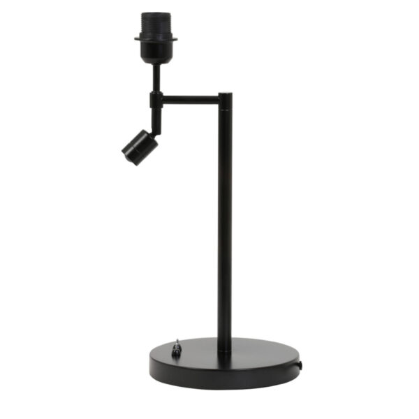 Zwarte lampenvoet met leeslampje Light & Living Montana - H 47,5 cm