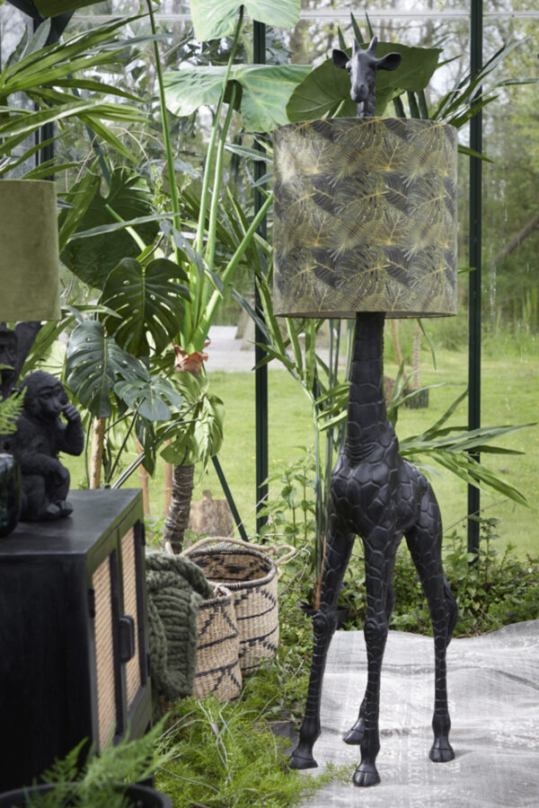 Zwarte grote giraffe vloerlamp Light & Living Giraffe - H 184 cm - Image 4