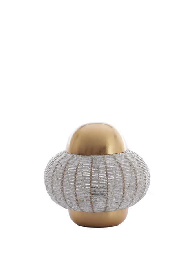 Gouden tafellamp met kralen Light & Living Cetara - H 26 cm - Image 2