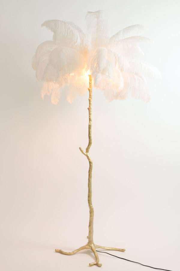 Witte design veren staande lamp Light & Living Feather - H 180 cm - Image 4