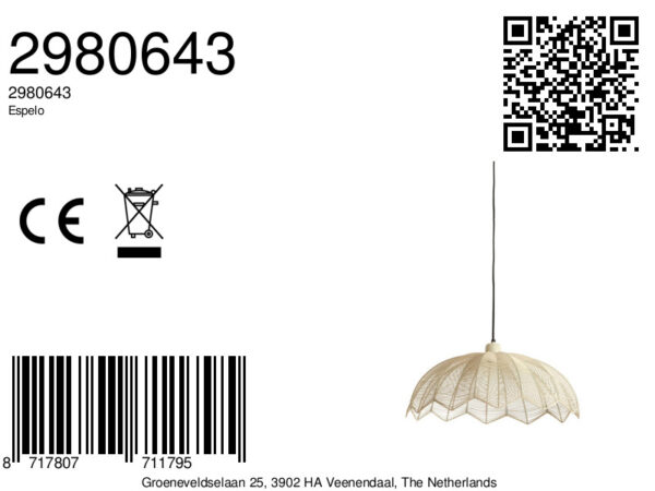 Open geweven beige hanglamp Light & Living Espelo - Ø 52 cm - Image 7