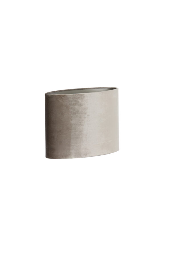 Taupe fluwelen lampenkap in cilindervorm Light & Living Palata - H 32 cm - Image 3