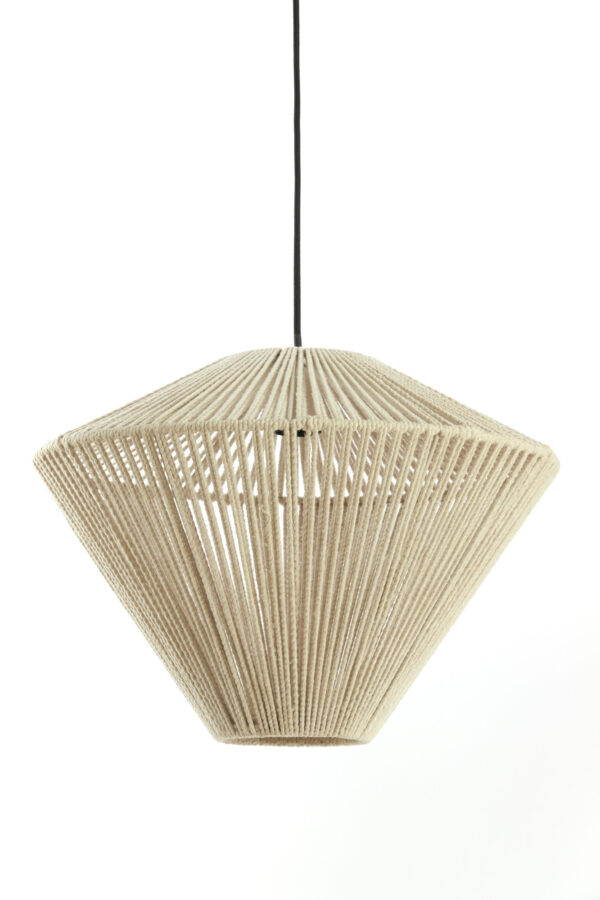 Driedelige hanglamp met beige draadkappen Light & Living Felida - B 120 cm - Image 3