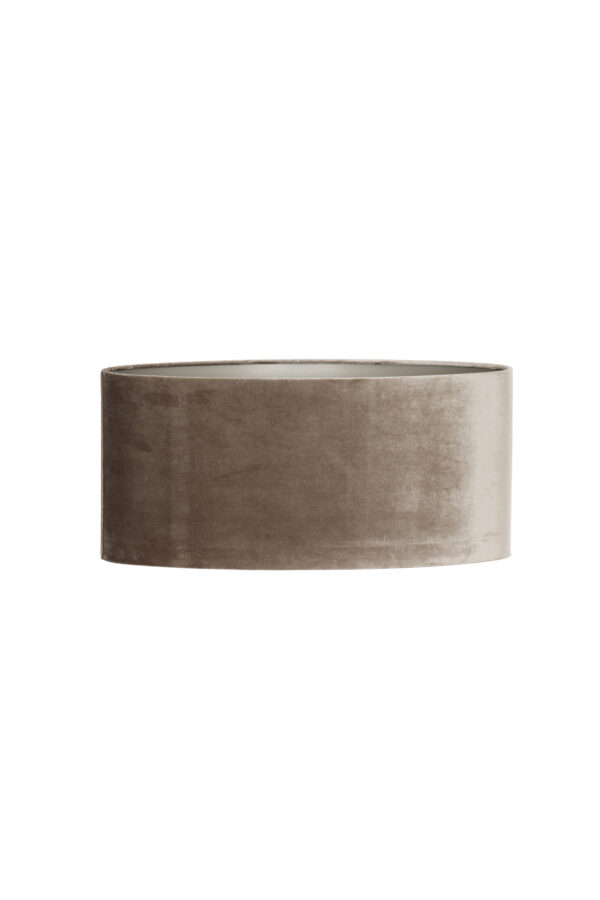 Cilindervormige lampenkap in taupe fluweel Light & Living Palata - H 22 cm - Image 2