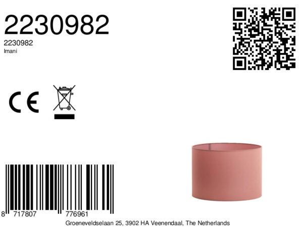 Roze cilindervormige lampenkap Light & Living Imani - Ø 30 cm - Image 7