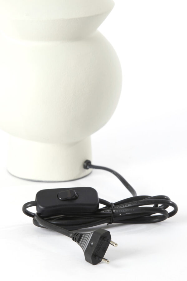 Witte lampenvoet geometrisch design Light & Living Esino - H 38 cm - Image 6