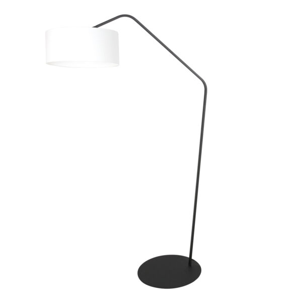Zwarte staande geknikte lamp witte kap Anne Lighting ZigZag - Image 2