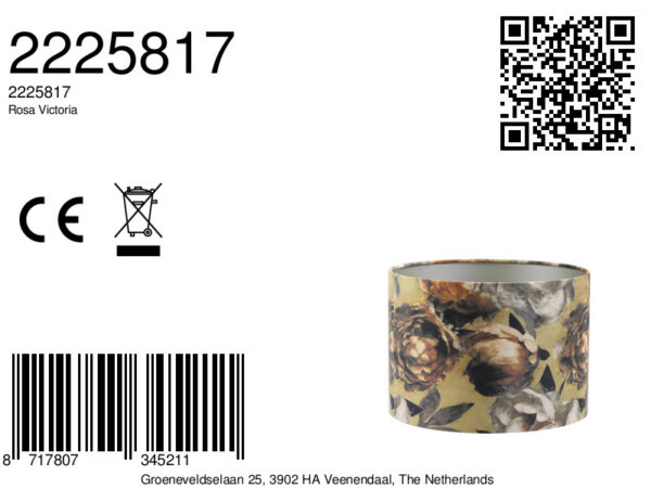 Lampenkap met kleurrijke bloemenprint Light & Living Rosa Victoria - Ø 25 cm - Image 7