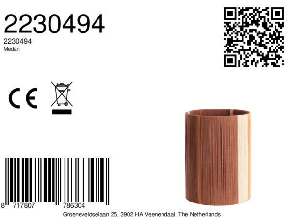 Stoffen lampenkap bruintinten Light & Living Medan - Ø 30 cm - Image 7