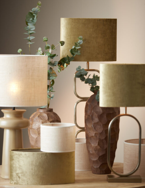 Beige cilindervormige lampenkap voor sfeerverlichting Light & Living Sendai - Ø 25 cm - Image 4