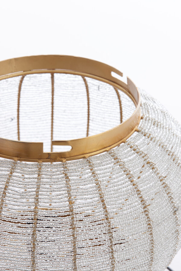 Gouden tafellamp met kralen Light & Living Cetara - H 26 cm - Image 4